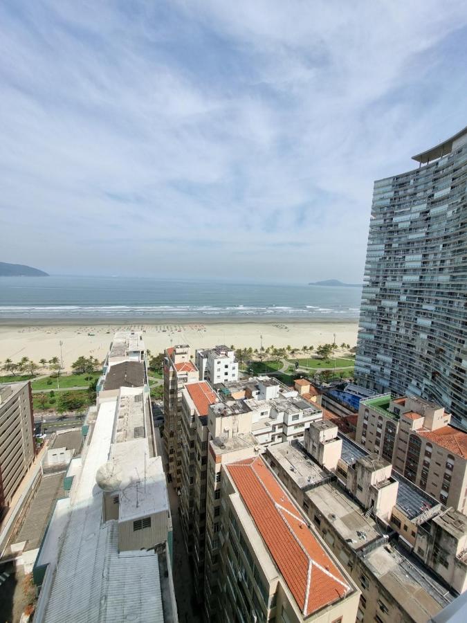 Apto Top Com Vista Pro Mar Em Condominio Completo Em Frente A Praia! Santos  Luaran gambar